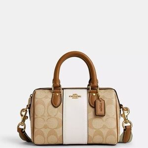 Mini Rowan Crossbody In Signature Canvas With Stripe